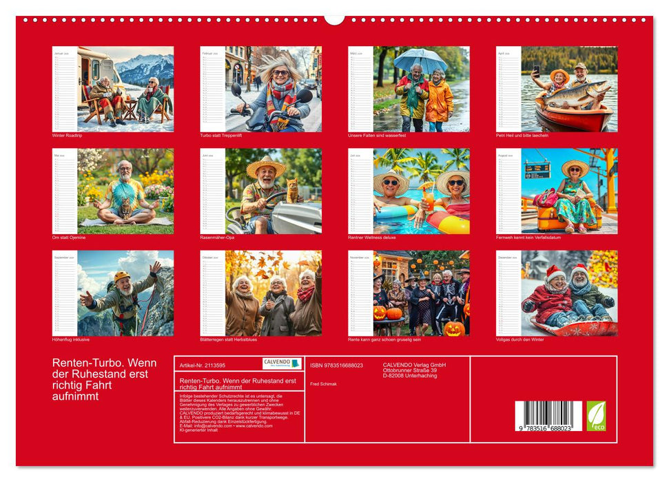 Renten-Turbo. Wenn der Ruhestand erst richtig Fahrt aufnimmt (CALVENDO Premium Wandkalender 2026)