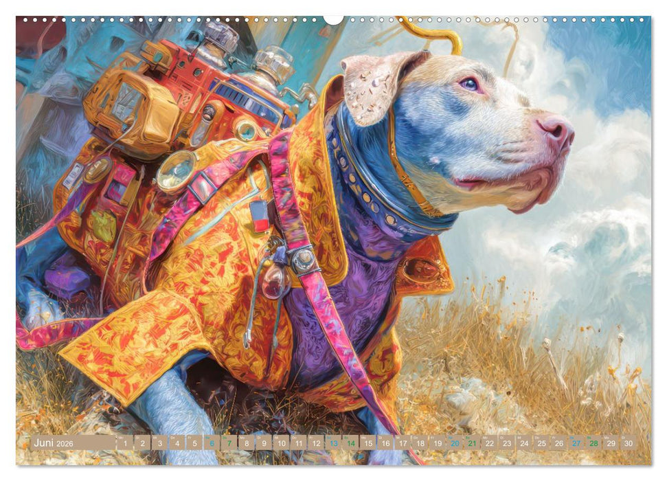 Punkerhunde - Witzige Illustrationen (CALVENDO Wandkalender 2026)