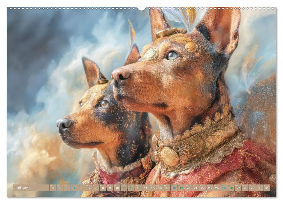 Punkerhunde - Witzige Illustrationen (CALVENDO Premium Wandkalender 2026)