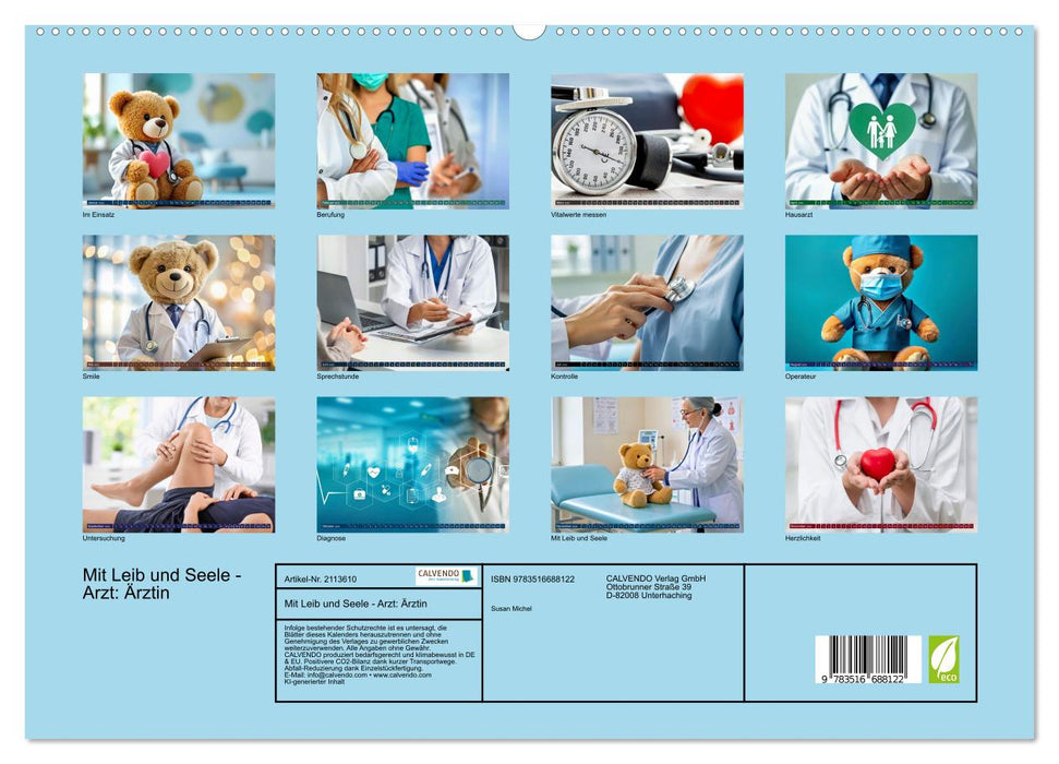 Mit Leib und Seele - Arzt: Ärztin (CALVENDO Premium Wandkalender 2026)