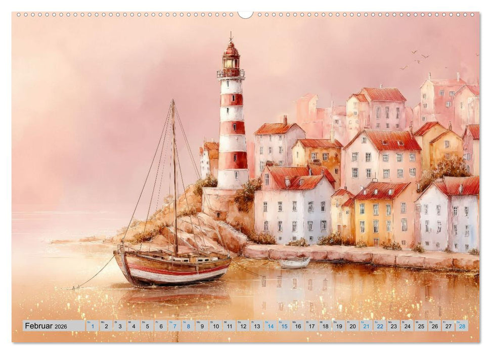 Segelträume und Leuchtturmlichter (CALVENDO Wandkalender 2026)