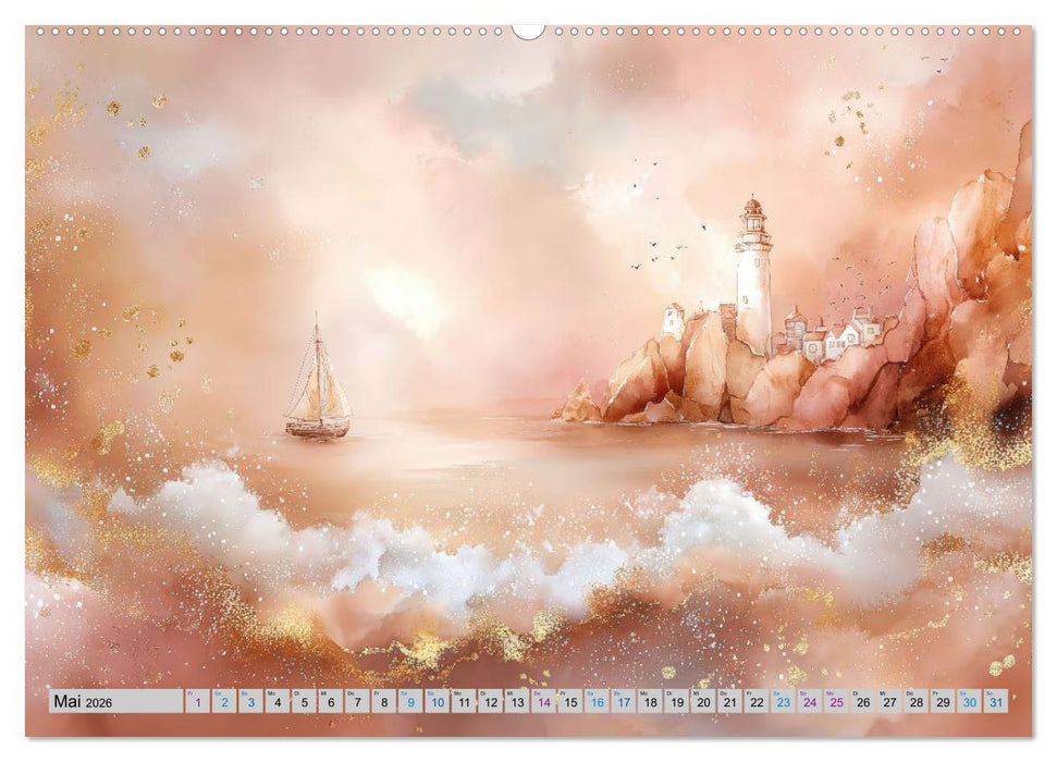 Segelträume und Leuchtturmlichter (CALVENDO Wandkalender 2026)