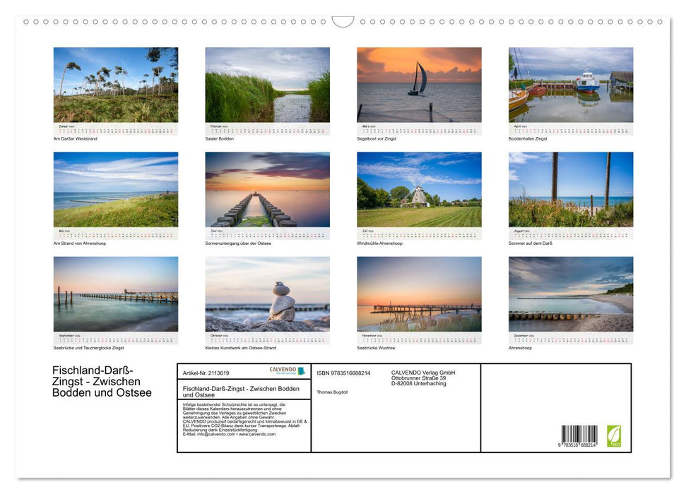 Fischland-Darß-Zingst - Zwischen Bodden und Ostsee (CALVENDO Wandkalender 2026)