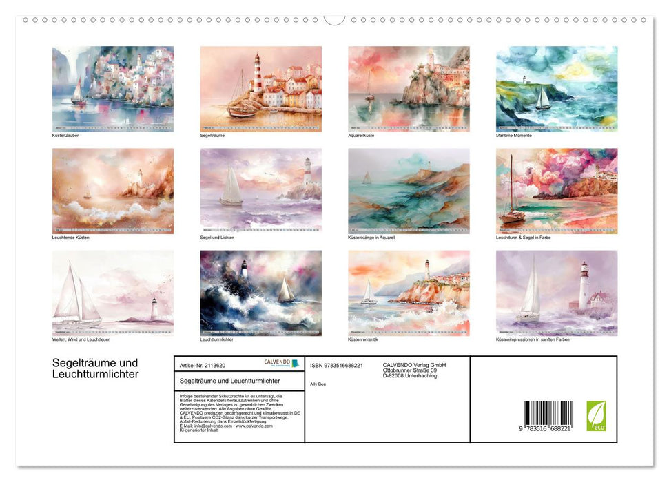 Segelträume und Leuchtturmlichter (CALVENDO Premium Wandkalender 2026)