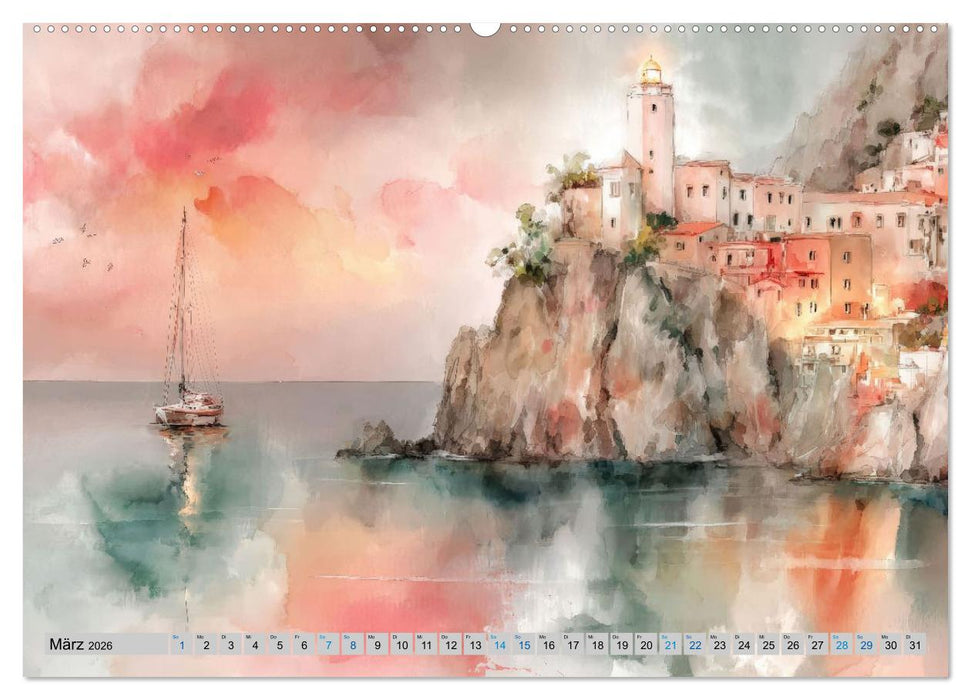 Segelträume und Leuchtturmlichter (CALVENDO Premium Wandkalender 2026)