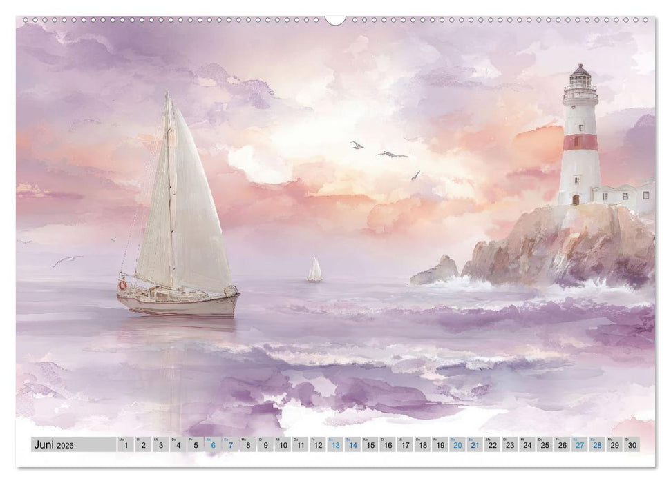 Segelträume und Leuchtturmlichter (CALVENDO Premium Wandkalender 2026)