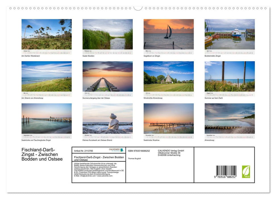 Fischland-Darß-Zingst - Zwischen Bodden und Ostsee (CALVENDO Premium Wandkalender 2026)