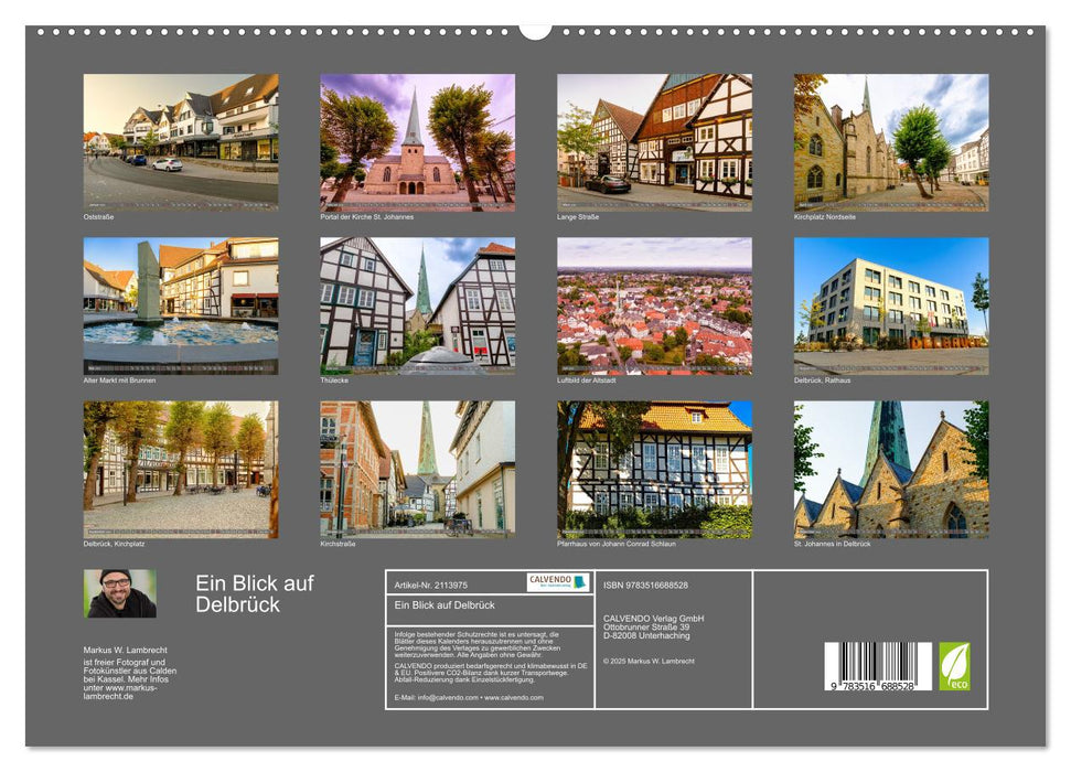 Ein Blick auf Delbrück (CALVENDO Premium Wandkalender 2026)