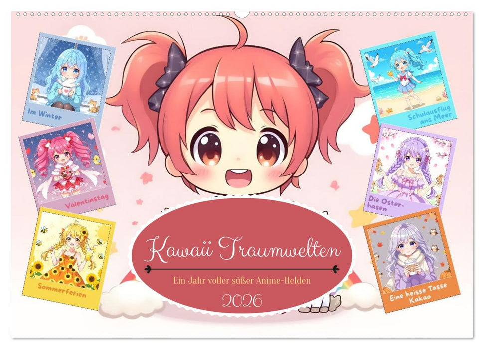 Kawaii Traumwelten (CALVENDO Wandkalender 2026)