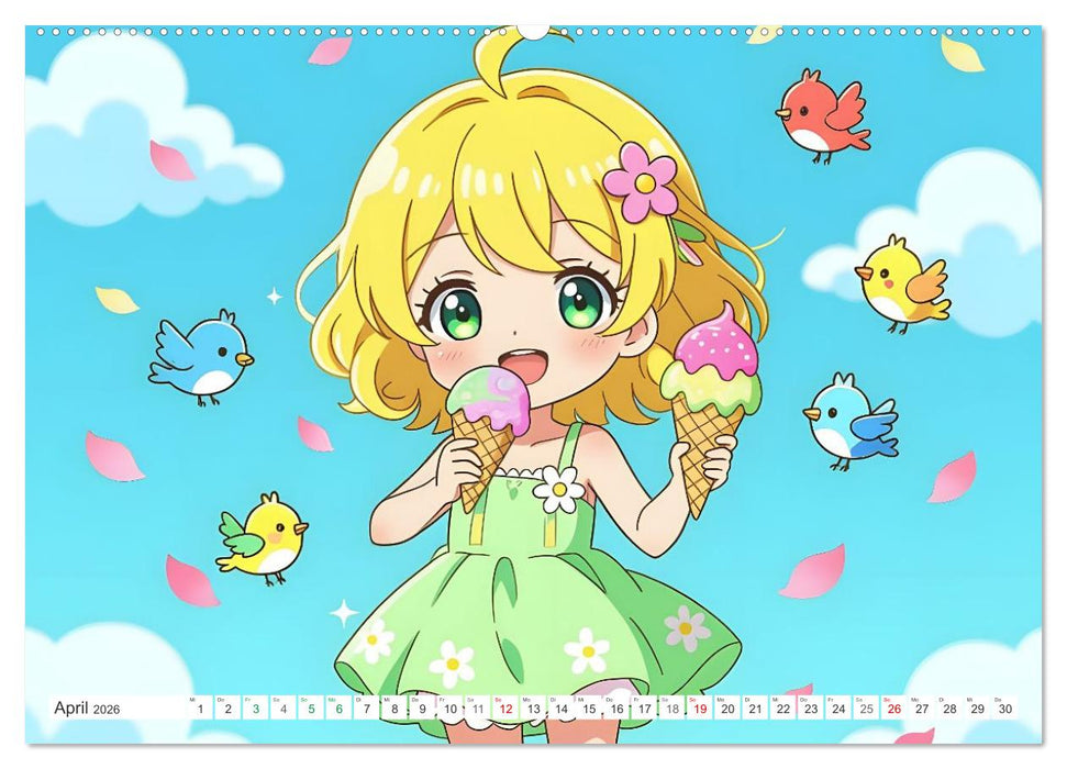 Kawaii Traumwelten (CALVENDO Wandkalender 2026)