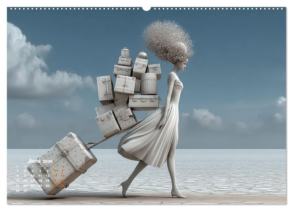 Zwischen Himmel und Gepäck (CALVENDO Premium Wandkalender 2026)