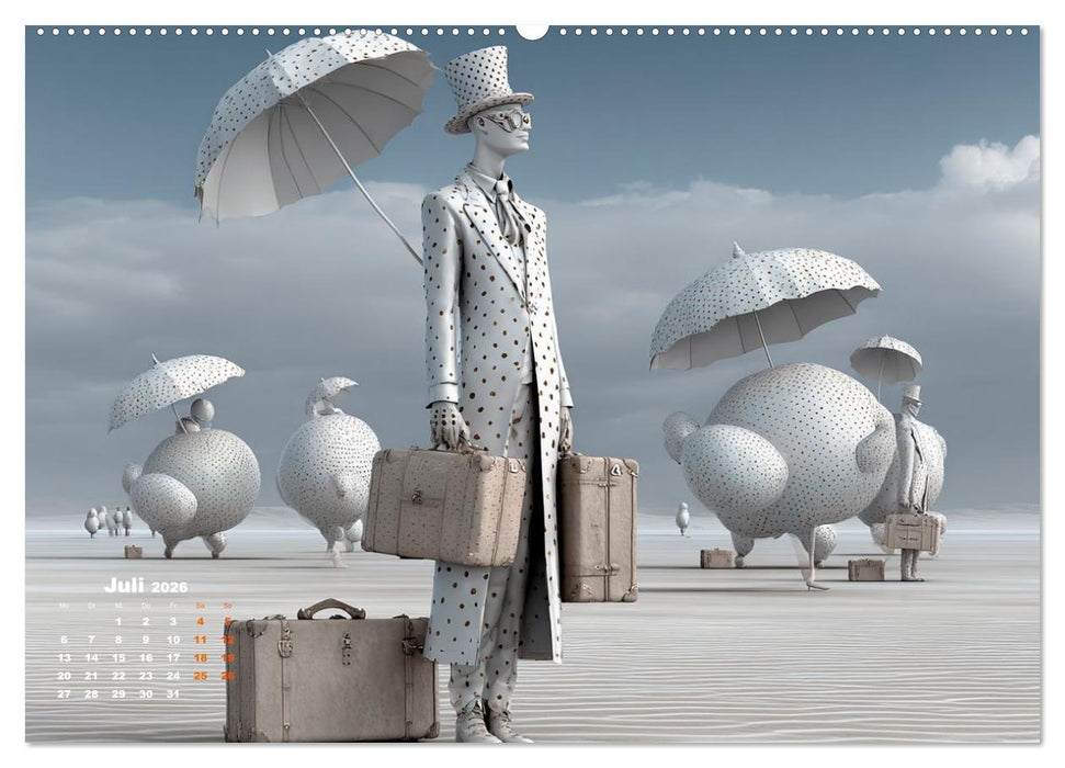 Zwischen Himmel und Gepäck (CALVENDO Premium Wandkalender 2026)