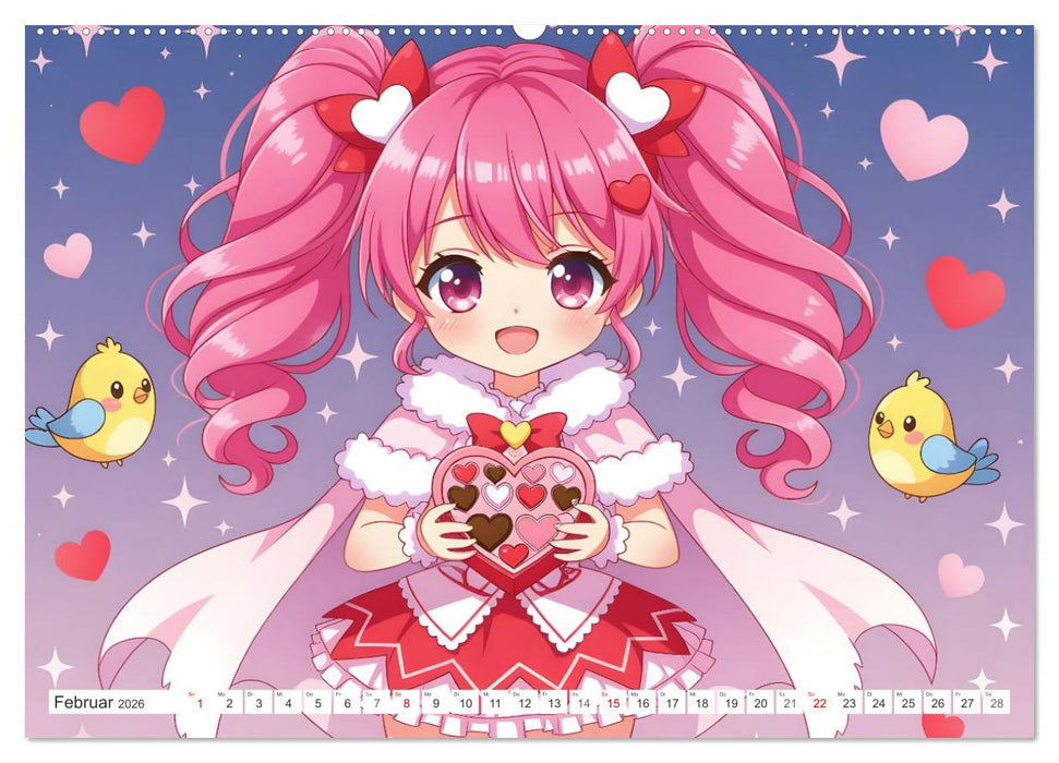 Kawaii Traumwelten (CALVENDO Premium Wandkalender 2026)