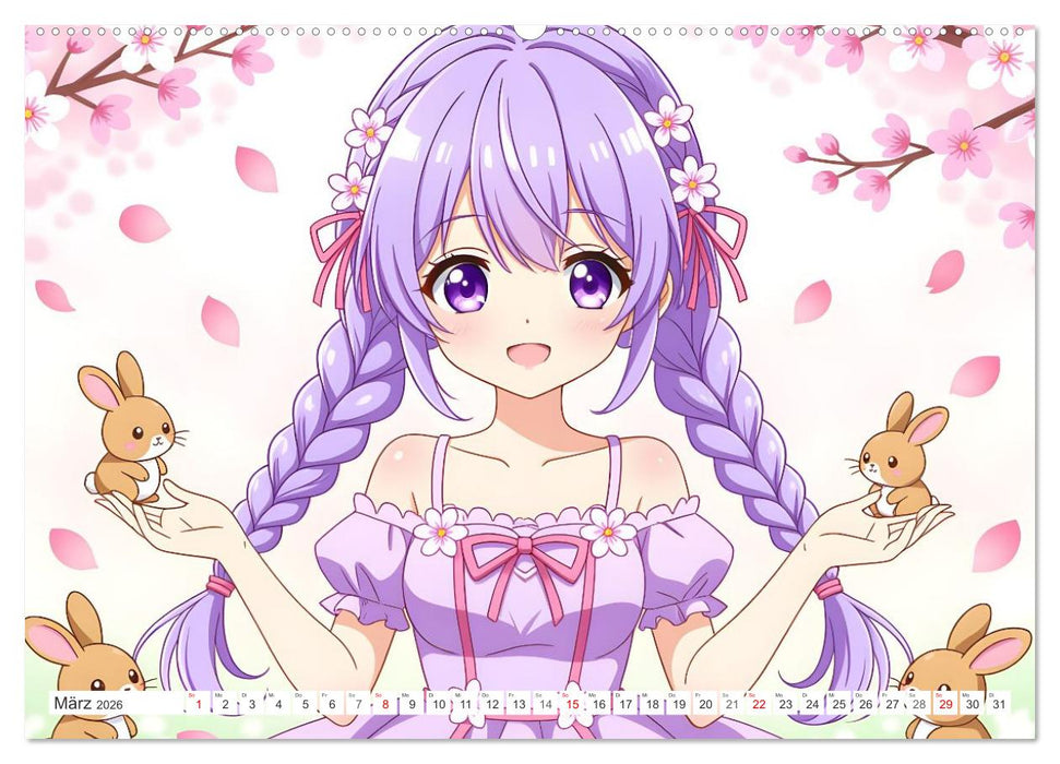 Kawaii Traumwelten (CALVENDO Premium Wandkalender 2026)