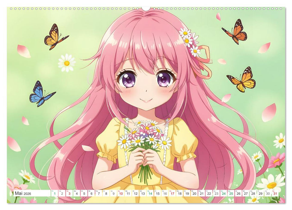 Kawaii Traumwelten (CALVENDO Premium Wandkalender 2026)
