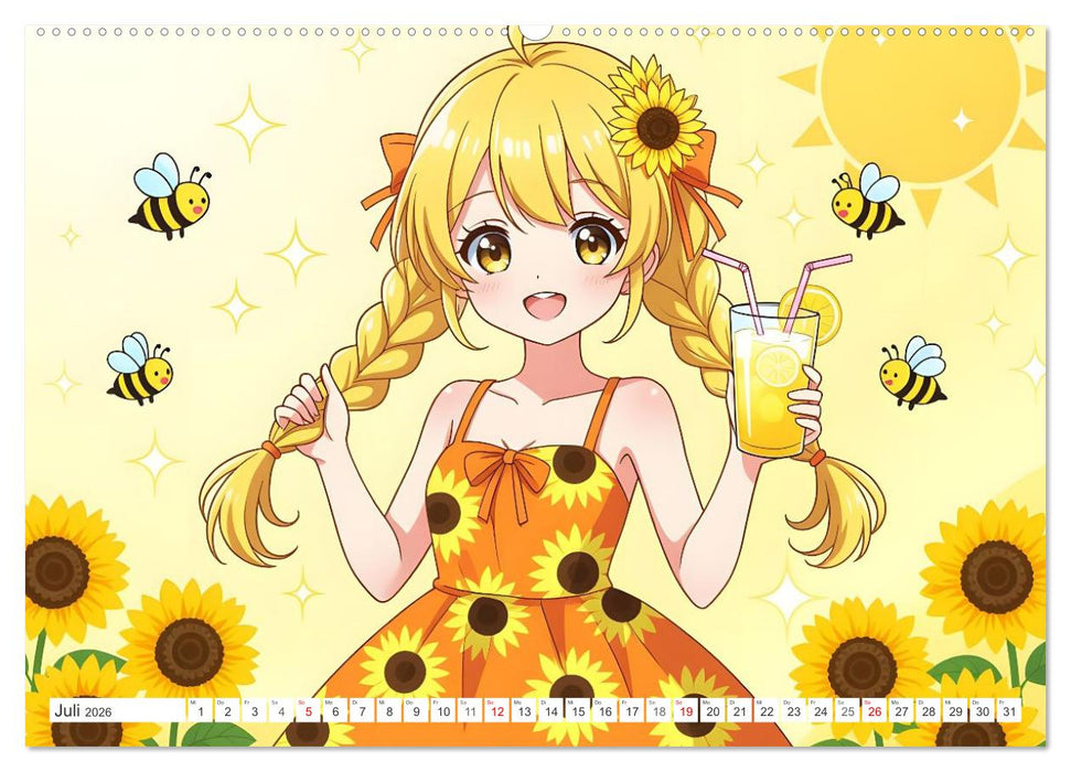 Kawaii Traumwelten (CALVENDO Premium Wandkalender 2026)