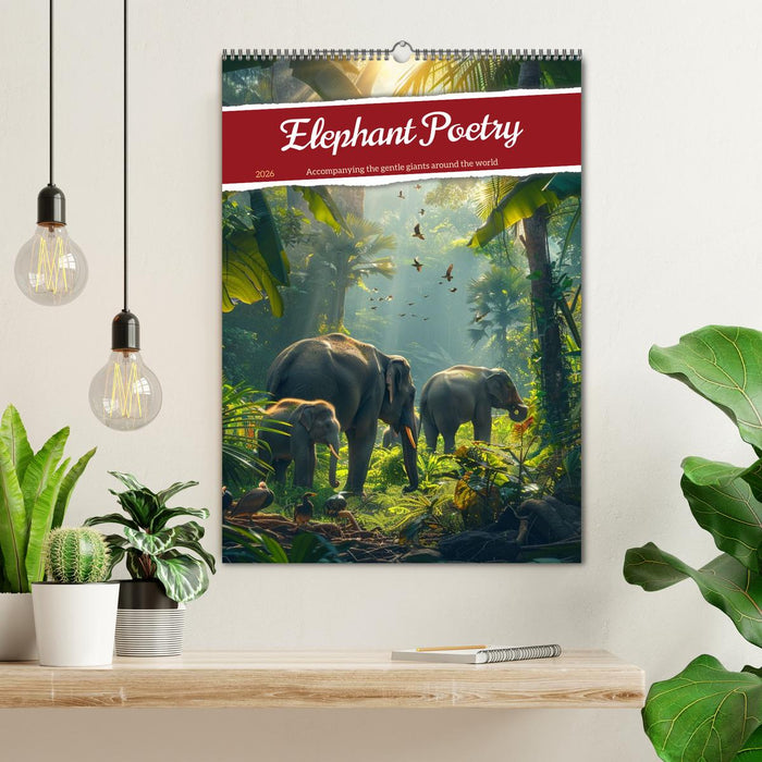 Elephant Poetry (CALVENDO Monthly Calendar 2026)