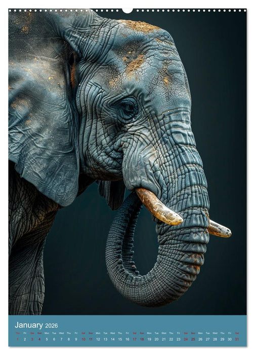 Elephant Poetry (CALVENDO Monthly Calendar 2026)