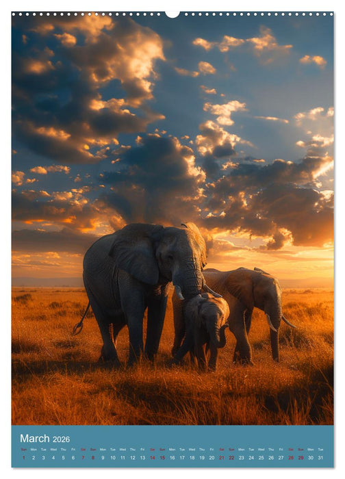 Elephant Poetry (CALVENDO Monthly Calendar 2026)