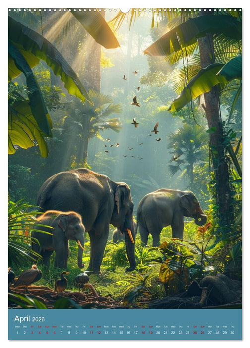 Elephant Poetry (CALVENDO Monthly Calendar 2026)