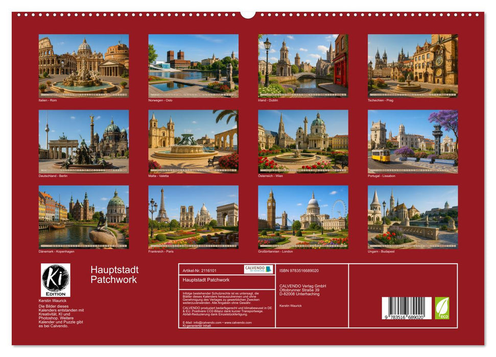 Hauptstadt Patchwork (CALVENDO Premium Wandkalender 2026)