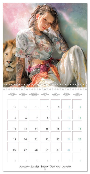 Women with tattoos - Inspired by Asia and the Manga style (CALVENDO Monthly Calendar 2026)