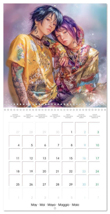 Women with tattoos - Inspired by Asia and the Manga style (CALVENDO Monthly Calendar 2026)