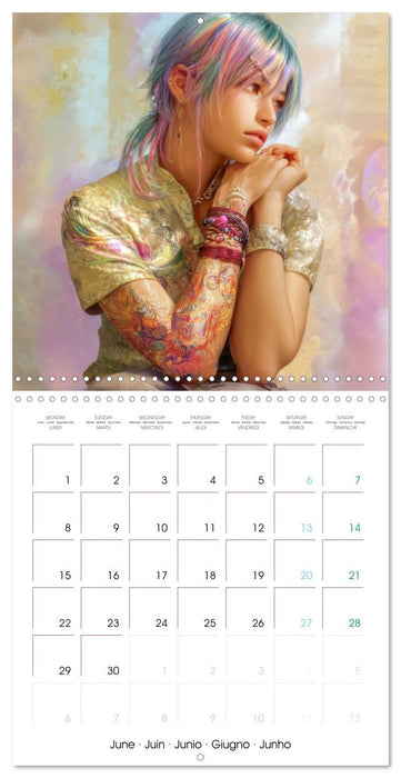 Women with tattoos - Inspired by Asia and the Manga style (CALVENDO Monthly Calendar 2026)