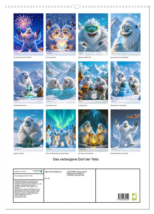 Das verborgene Dorf der Yetis (CALVENDO Wandkalender 2026)