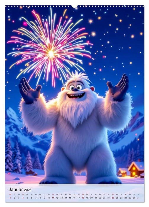 Das verborgene Dorf der Yetis (CALVENDO Premium Wandkalender 2026)