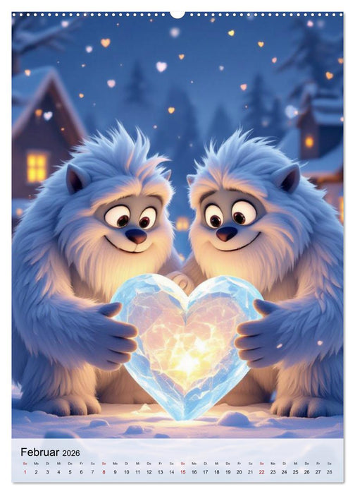 Das verborgene Dorf der Yetis (CALVENDO Premium Wandkalender 2026)