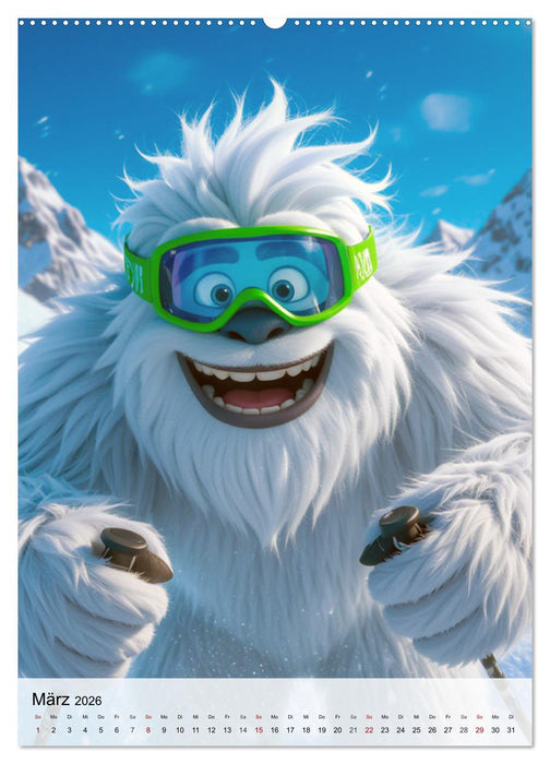 Das verborgene Dorf der Yetis (CALVENDO Premium Wandkalender 2026)