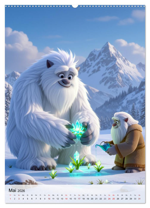 Das verborgene Dorf der Yetis (CALVENDO Premium Wandkalender 2026)