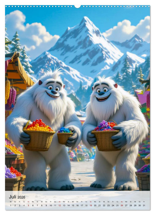 Das verborgene Dorf der Yetis (CALVENDO Premium Wandkalender 2026)