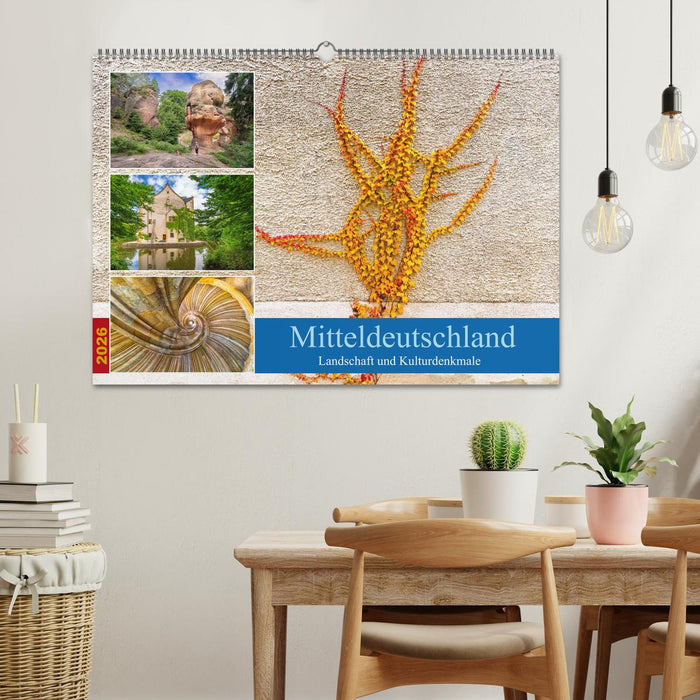 Mitteldeutschland - Landschaft und Kulturdenkmale (CALVENDO Wandkalender 2026)