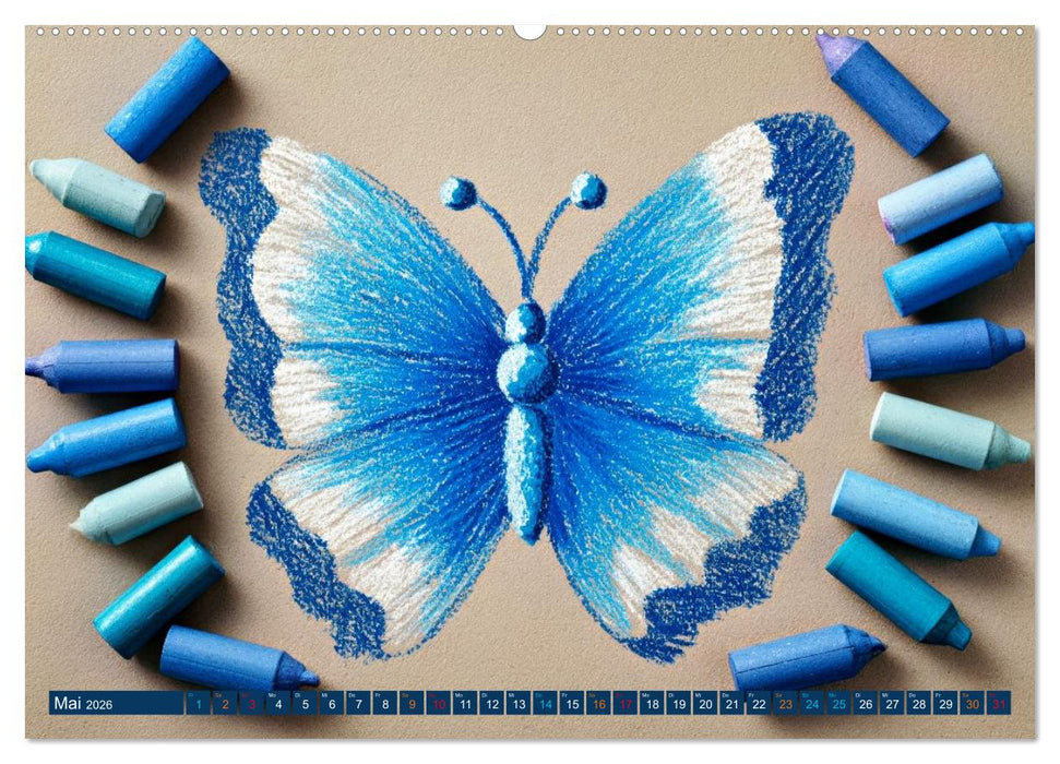 Artwork Schmetterlinge - Filigrane Leichtigkeit (CALVENDO Premium Wandkalender 2026)