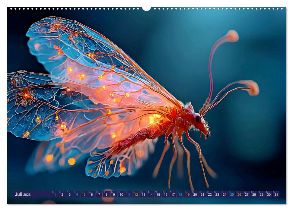 Artwork Schmetterlinge - Filigrane Leichtigkeit (CALVENDO Premium Wandkalender 2026)