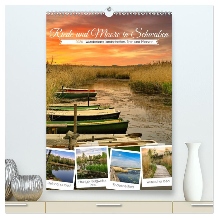 Riede und Moore in Schwaben (CALVENDO Premium Wandkalender 2026)
