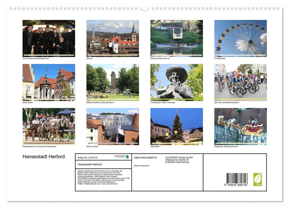 Hansestadt Herford (CALVENDO Premium Wandkalender 2026)
