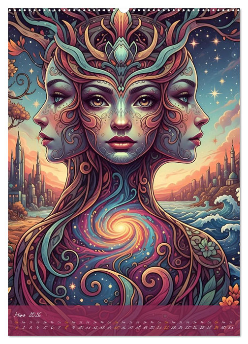 Gedankenchaos - Blicke in einer verwirrten Geist (CALVENDO Wandkalender 2026)