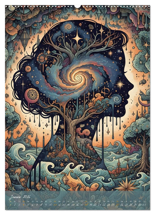 Gedankenchaos - Blicke in einer verwirrten Geist (CALVENDO Premium Wandkalender 2026)