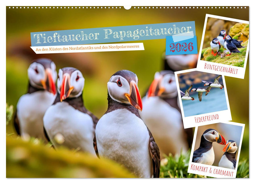 Tieftaucher Papageitaucher (CALVENDO Wandkalender 2026)