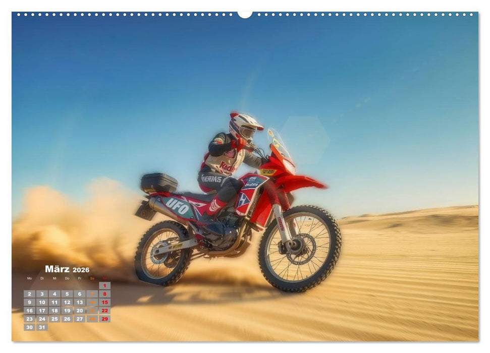 Wüstenrallye Dakar Motorrad (CALVENDO Wandkalender 2026)