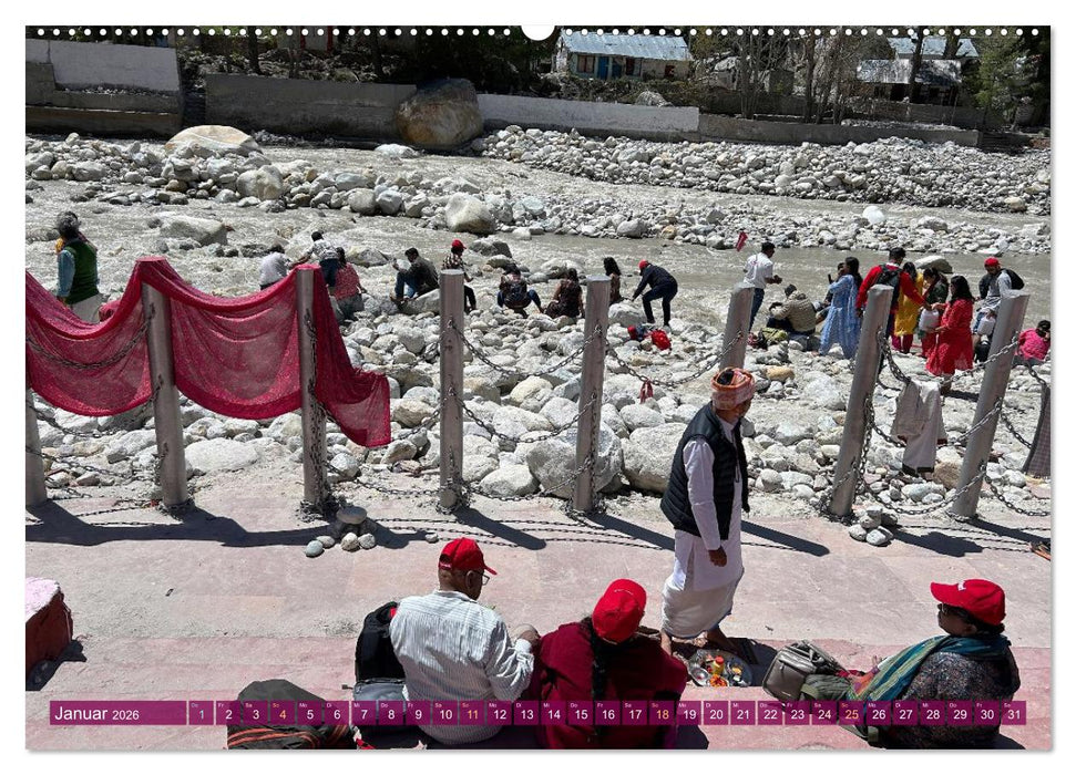 Char Dham - hinduistische Pilgerreise im Himalaya (CALVENDO Wandkalender 2026)