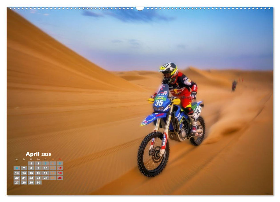 Wüstenrallye Dakar Motorrad (CALVENDO Premium Wandkalender 2026)