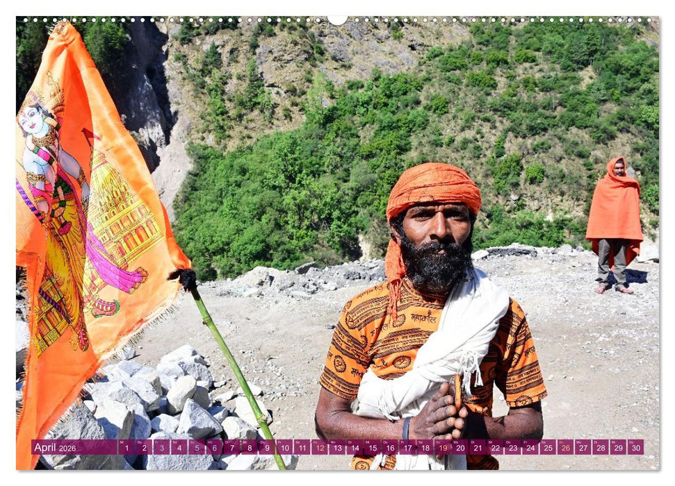 Char Dham - hinduistische Pilgerreise im Himalaya (CALVENDO Premium Wandkalender 2026)