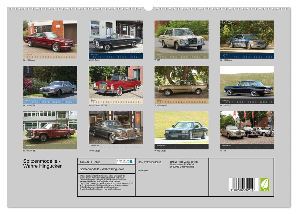 Spitzenmodelle - Wahre Hingucker (CALVENDO Premium Wandkalender 2026)