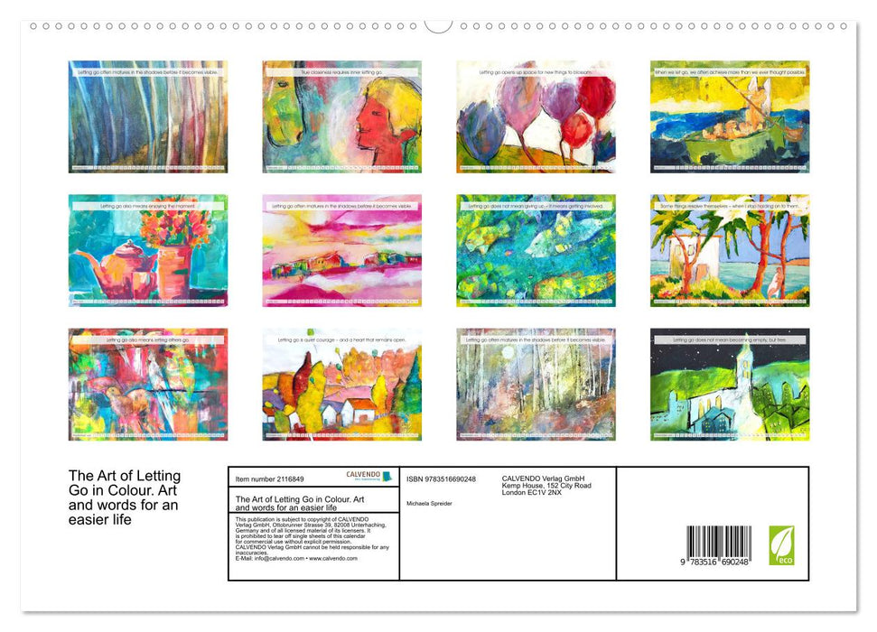 The Art of Letting Go in Colour. Art and words for an easier life (CALVENDO Premium-Calendar 2026)
