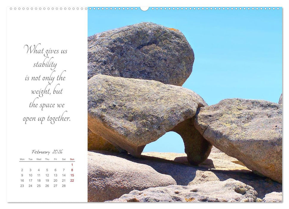 What stones reveal - Stone pictures and poetry to pause for reflection (CALVENDO Premium-Calendar 2026)
