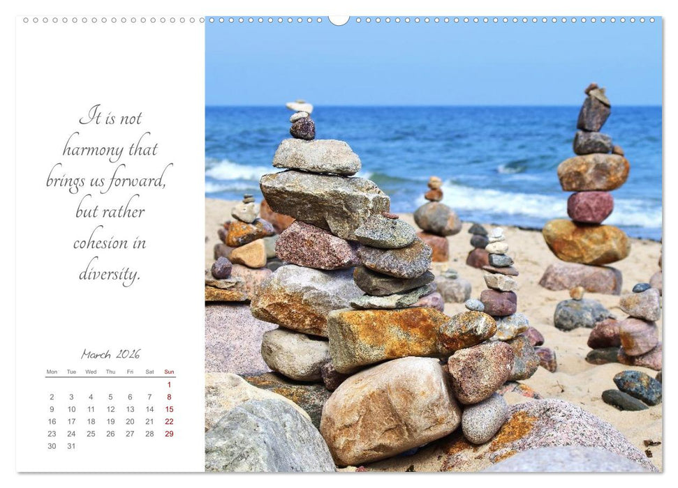What stones reveal - Stone pictures and poetry to pause for reflection (CALVENDO Premium-Calendar 2026)